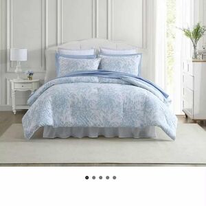 Laura Ashley Blue and White Comforter Set